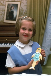With a Betsy McCall cookie for my sixth birthday, October 1, 1975